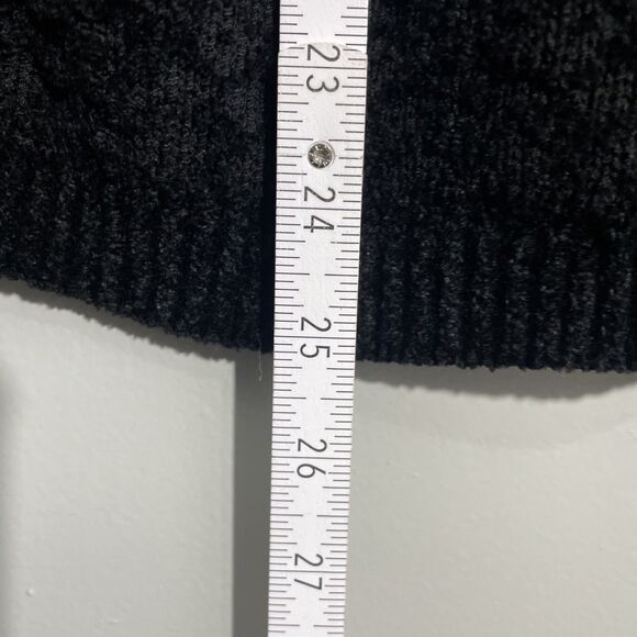 Jones New York Sport Zip Sweater Faux Fur Collar Pockets Cozy Warm Winter Sz M - Picture 6 of 10